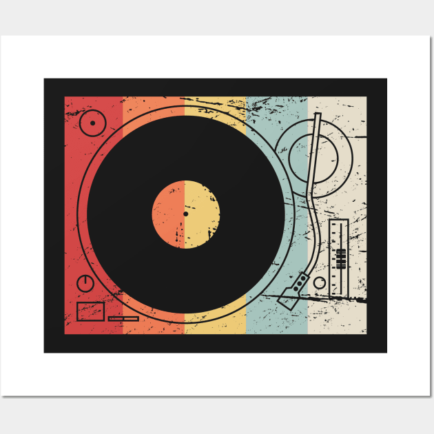 Retro 70s Record Player Wall Art by MeatMan